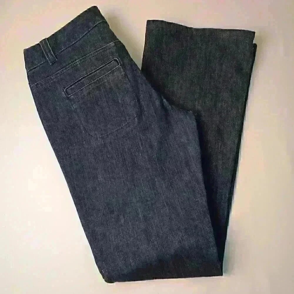 New York & Company Womens Mid Rise Bootcut Jeans Dark Wash Size 4 Stretch Denim